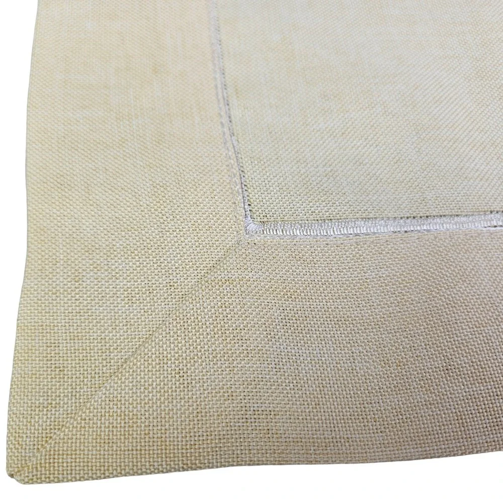 Yellow Set of 4 Placemats and 4 Napkins Polka Dot Border Table Home Decor New